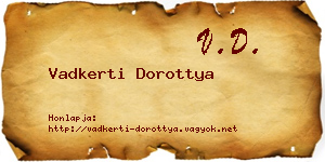Vadkerti Dorottya névjegykártya